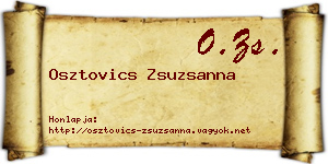 Osztovics Zsuzsanna névjegykártya