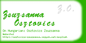 zsuzsanna osztovics business card